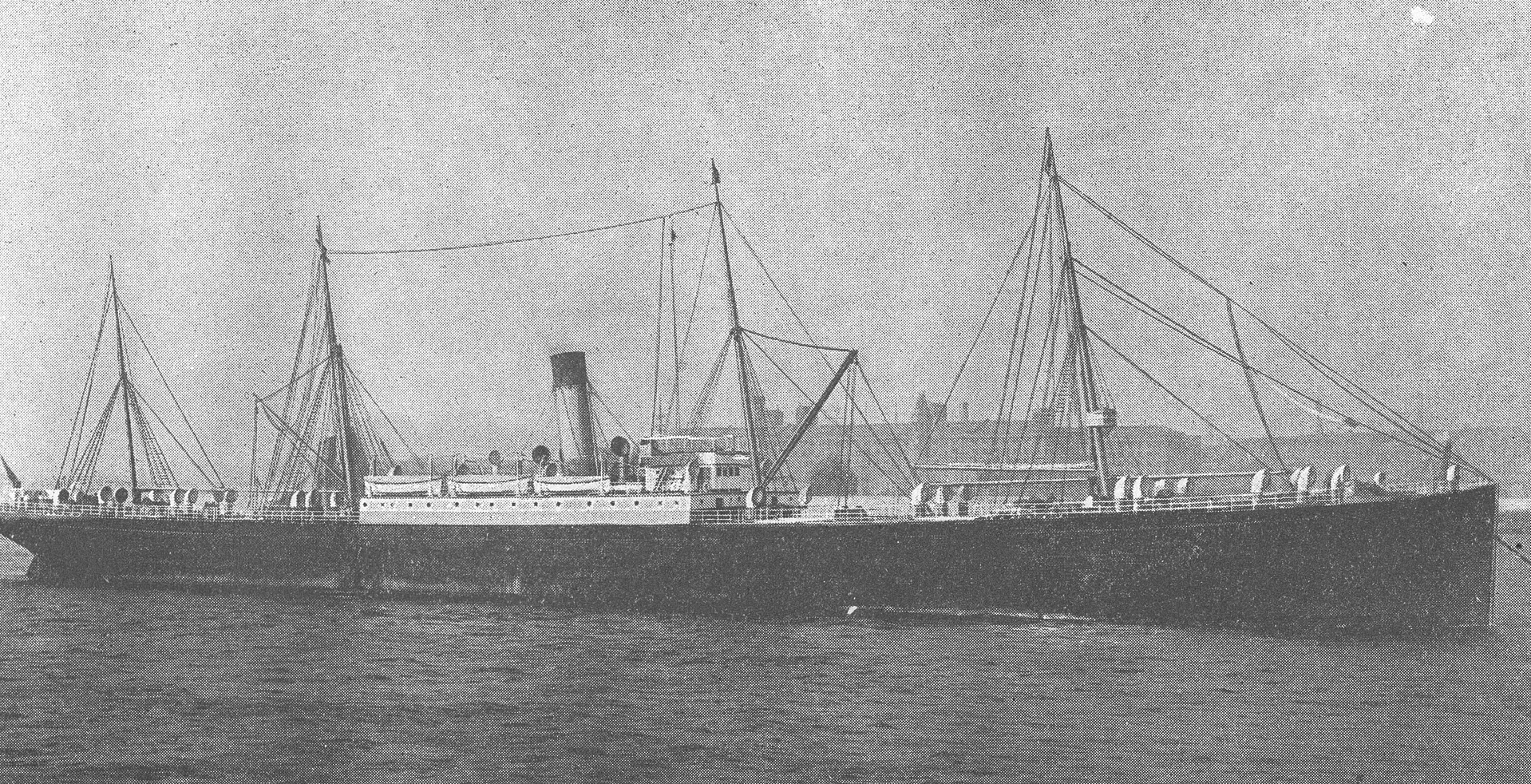 Historical photograph of SS Bovic, Naronic’s sister ship, circa July 1893; this is not Naronic.