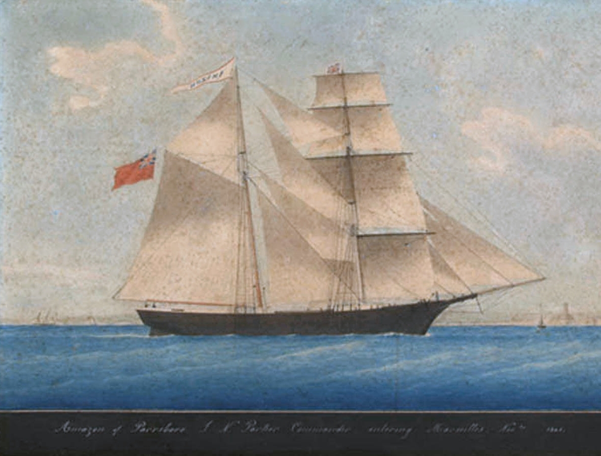 Amazon entering Marseille in an 1861 painting; the vessel was later renamed Mary Celeste.